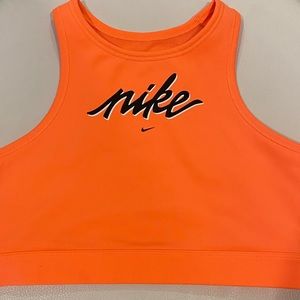 Neon pink Nike sports bra